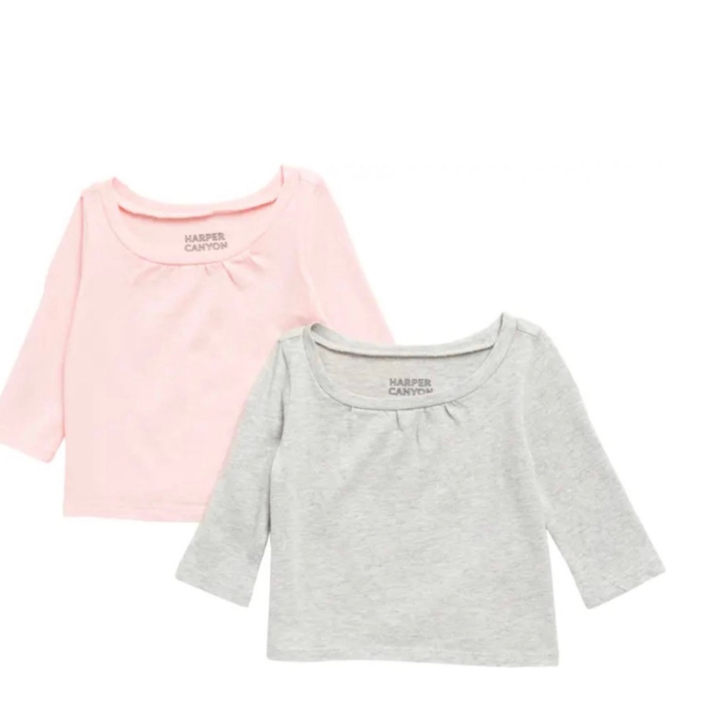 NWT Baby Crew Neck Long Sleeve Top - Pack of 2 Size 6M